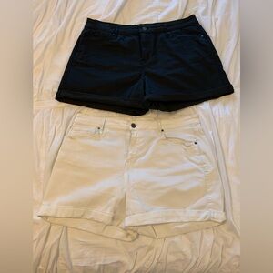 Calvin Klein Jean Shorts, Sz 32. Two pairs included, one black and one white.